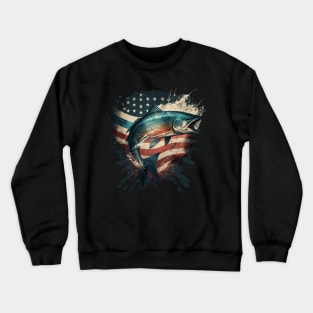 fishing america Crewneck Sweatshirt